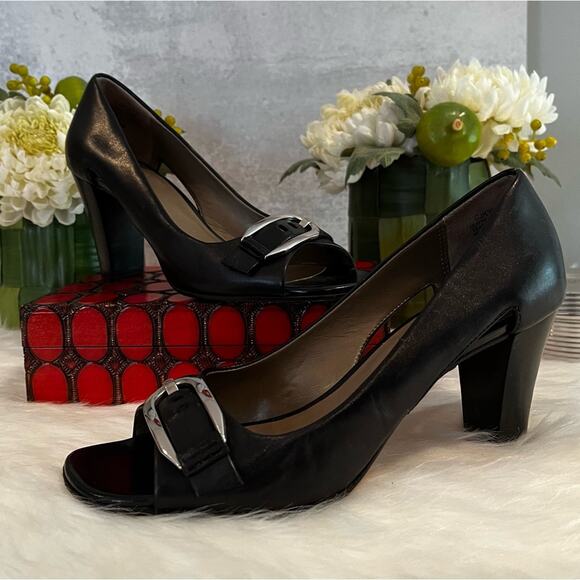 Circa Joan & David Career Peep Toe Cut Out High Heeled Pumps 5.5 - Picture 2 of 14